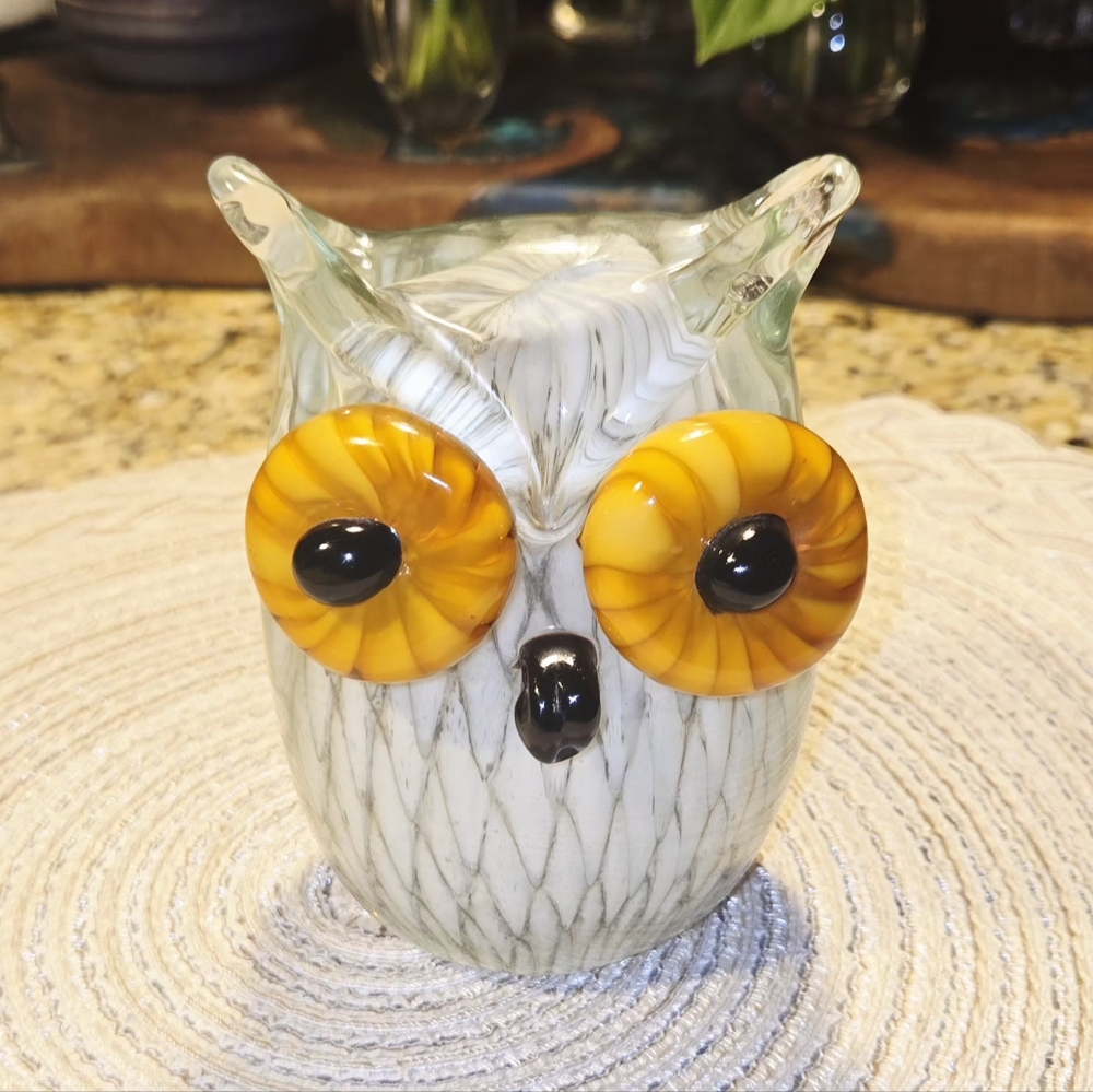 Art Glass Owl 5"